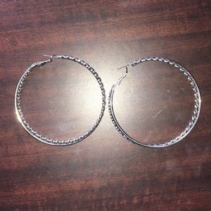 Silver hoop earrings
